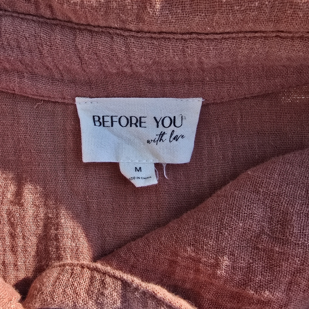 Women's Rust Button-Down Shirt - Picture 2 of 2